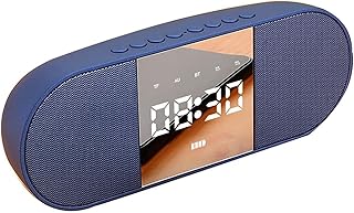 Alarm Clock Radio With Bluetooth Speakers,Clocks Digital Fm Radio,2 Alarm Clock With Snooze, Usb Charging Port, Auto And Manual Dimmer Fm Radio/Aux-In,Pink
