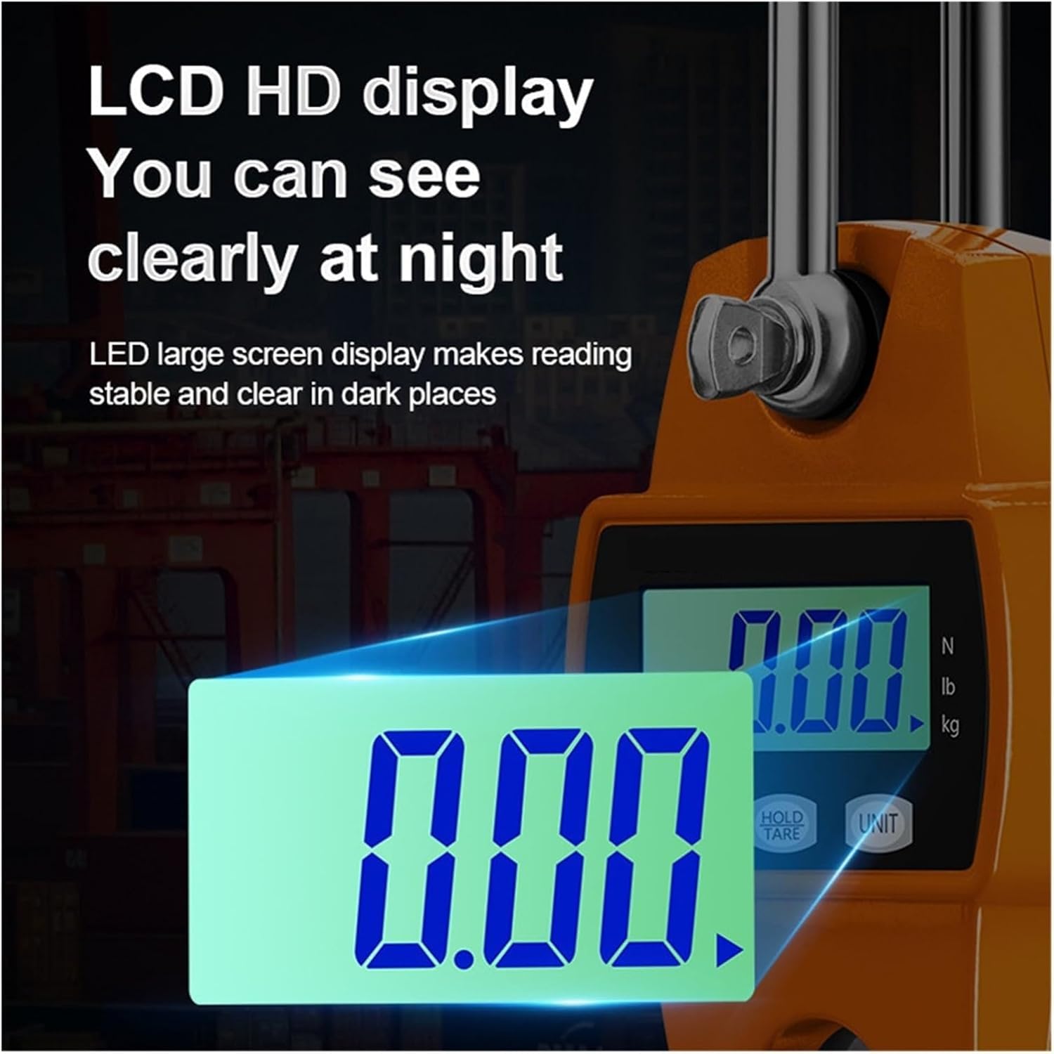Bilancia per Bagagli, Bilancia per Bagagli 50 kg LCD Digitale Bilancia Tascabile Elettronica Bilancia con Gancio con retroilluminazione per Viaggi Famiglia Shopping Pesca e Altre attività all'aperto