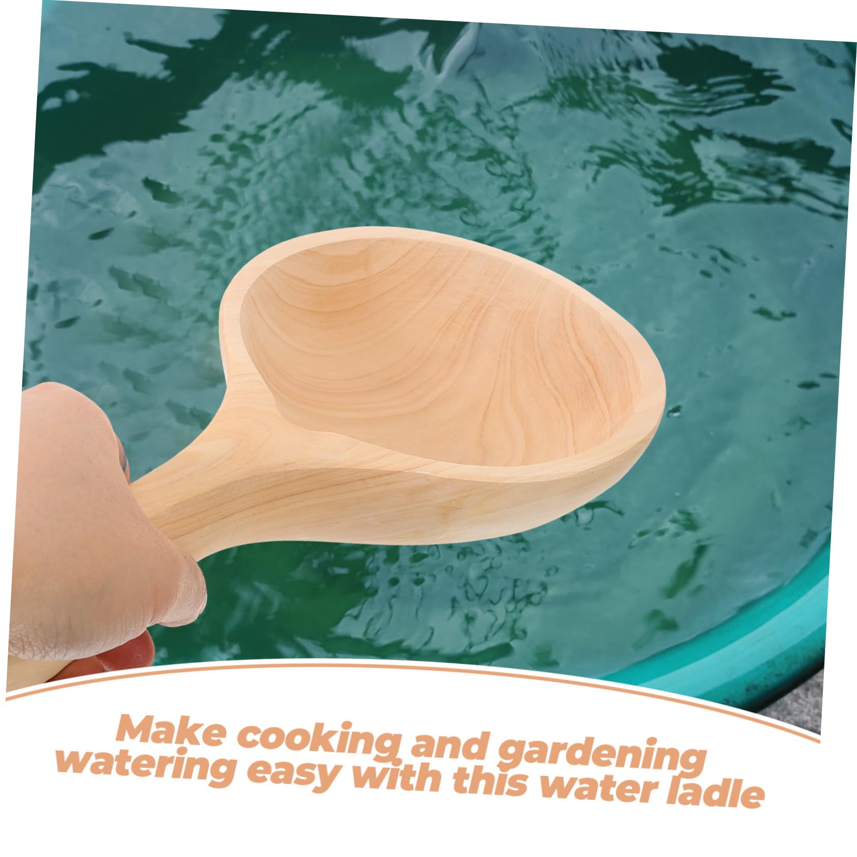 Amosfun 3 Piezas Cuchara De Madera Pala De Agua De Madera Cucharón De Agua De De Cocina Cuchara De Portátil De Para Restaurante Utensilios De Cocina