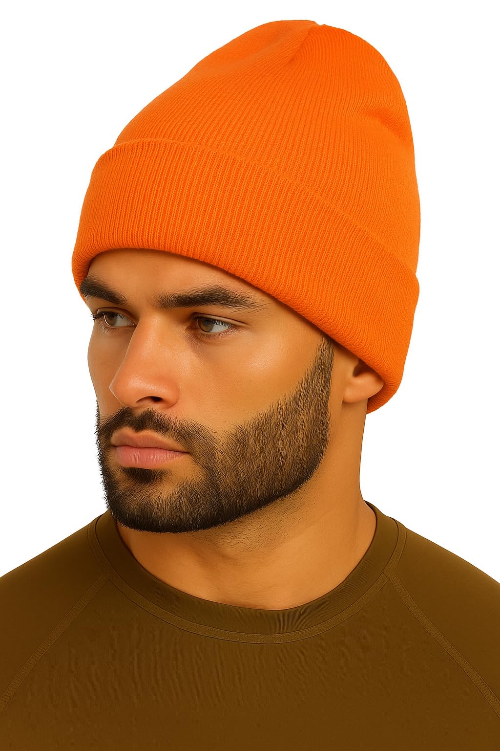 4Sp Unisex Orange Adults Windproof Thinsulate Beanie Hat (Orange)
