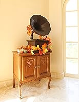 Vista 7 de joyhalo Paquete de 5 guirnaldas de hojas de otoño para el hogar, guirnalda de hojas de arce, vid al aire libre, decoración de otoño para porche