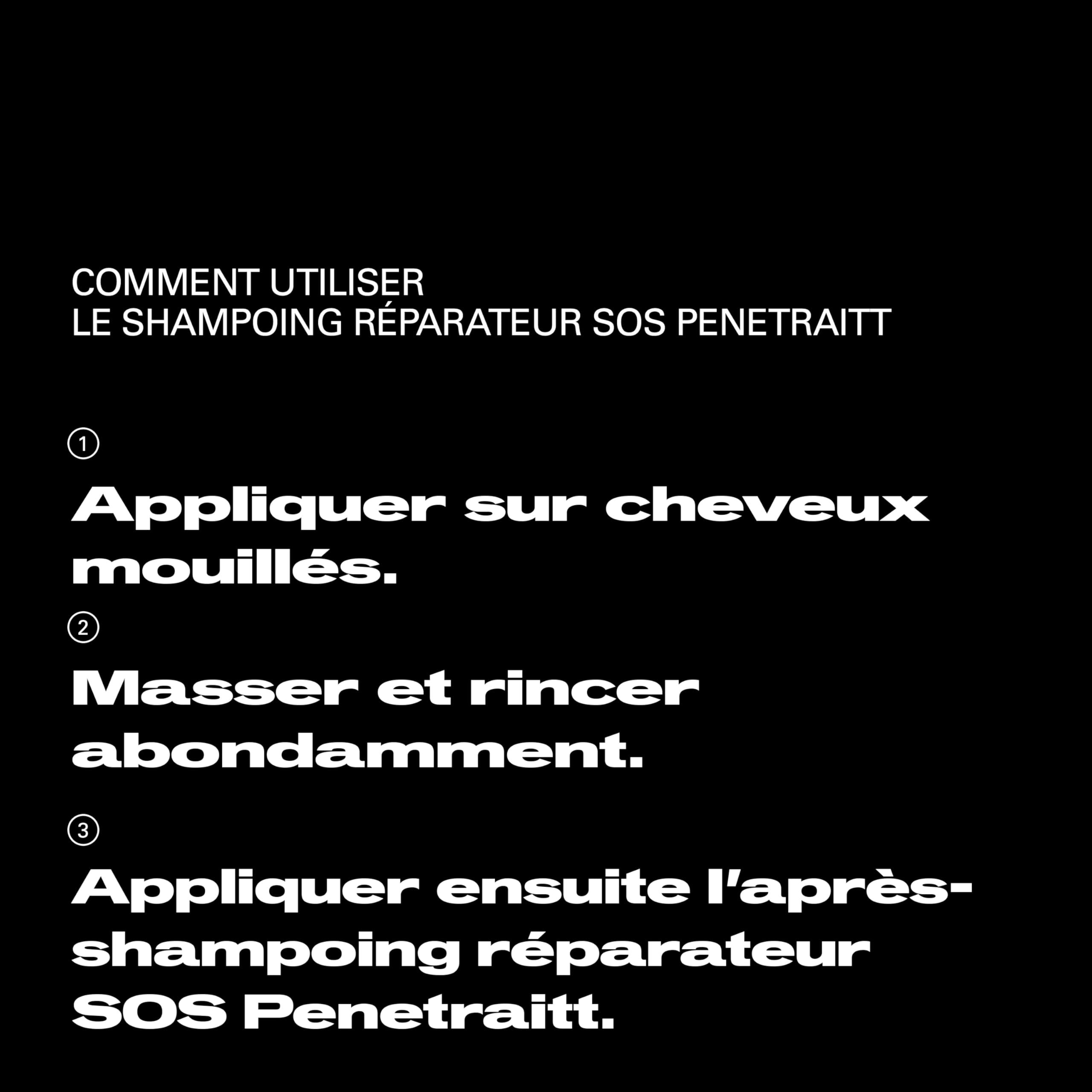 Sebastian Professional Penetraitt – Shampoing réparateur professionnel pour cheveux abîmés ou colorés, renforce et protège la fibre capillaire