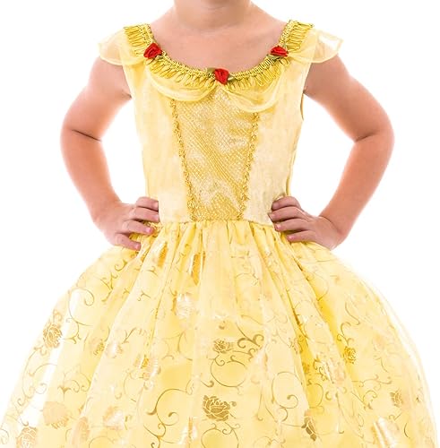 Miniatura 5 de Little Adventures, disfraz de princesa amarillo, para niña, L (5-7 años), Traditional