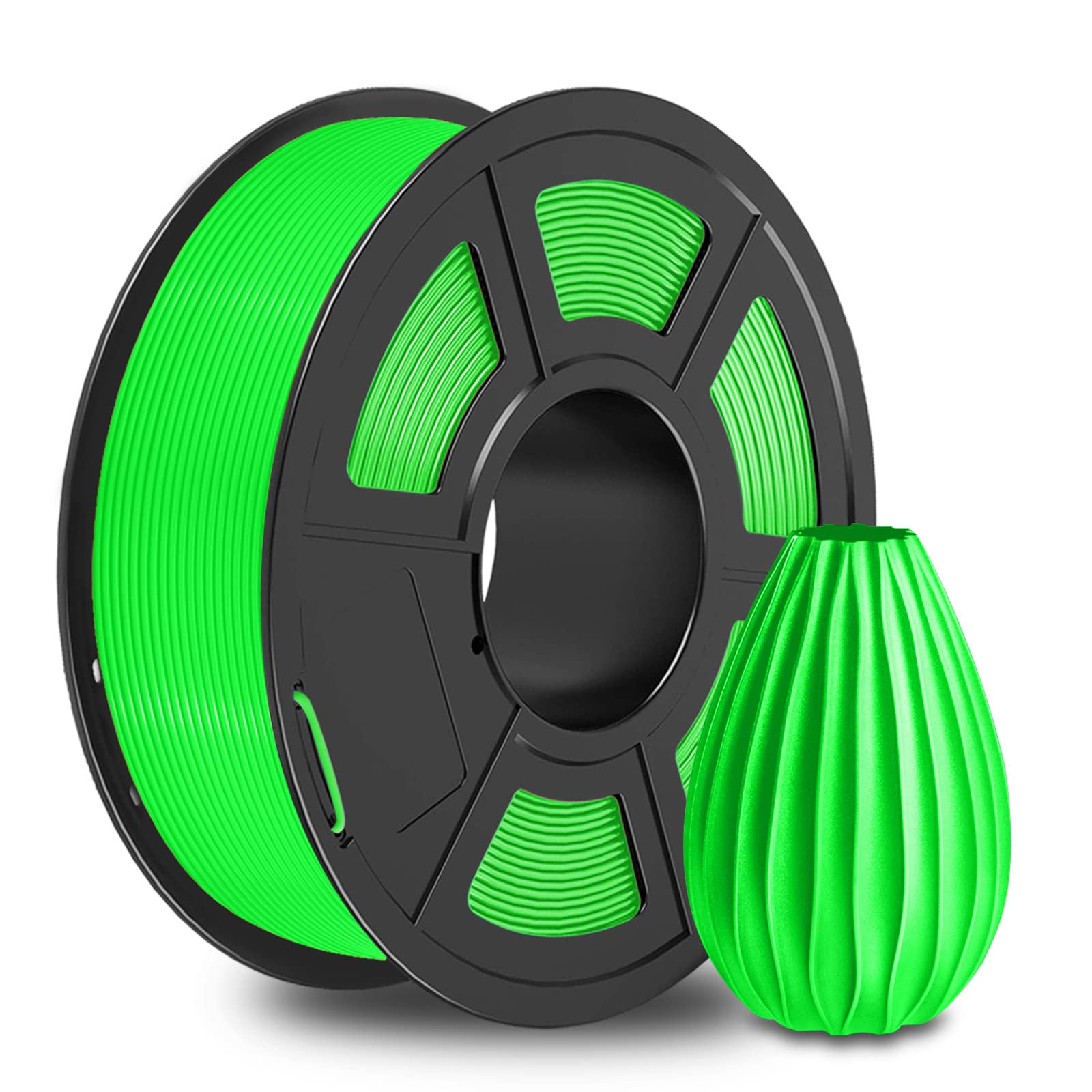 SUNLU PETG 3D Printer Filament, 3D Printing PETG Filament 1.75 mm, Strong 3D Filament, 1KG Spool (2.2lbs), Green