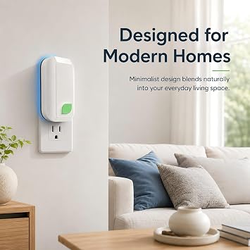 4Pack Plug in Air Purifier for Home, Negative Ion Air Ionizer for Bedroom, Bathroom, Kitchen & Office, Compact Air Cleaner for Small Spaces, Quiet Mini Air Purifier for Apartment & Living Room