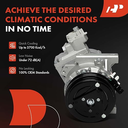 Miniatura 7 de A-Premium Compresor de aire acondicionado con embrague compatible con Ford Transit-150, Transit-250, Transit-350, Transit-350 HD, 2020 2021 2022 2023