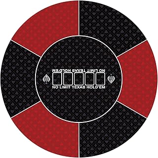 LaiEr Runde Poker Matte, 24/31/47/55 Zoll 6-8 Person Texas Poker Gummimatte, Faltbare Tischplatte, tragbare Poker Tischplatte, geeignet für Poker Spiele, Blackjack, Casino Layout.