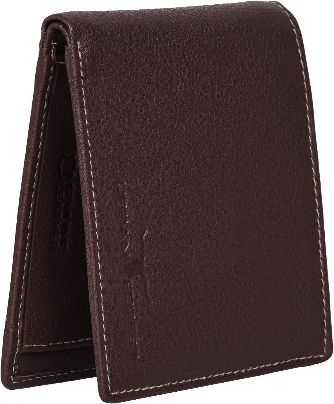 URBAN FOREST Stan Rakhi Gift Hamper for Brother - Men's Leather Wallet, Black Keyring and Rakhi Combo Gift Set for Brother, Brown, Minimalist