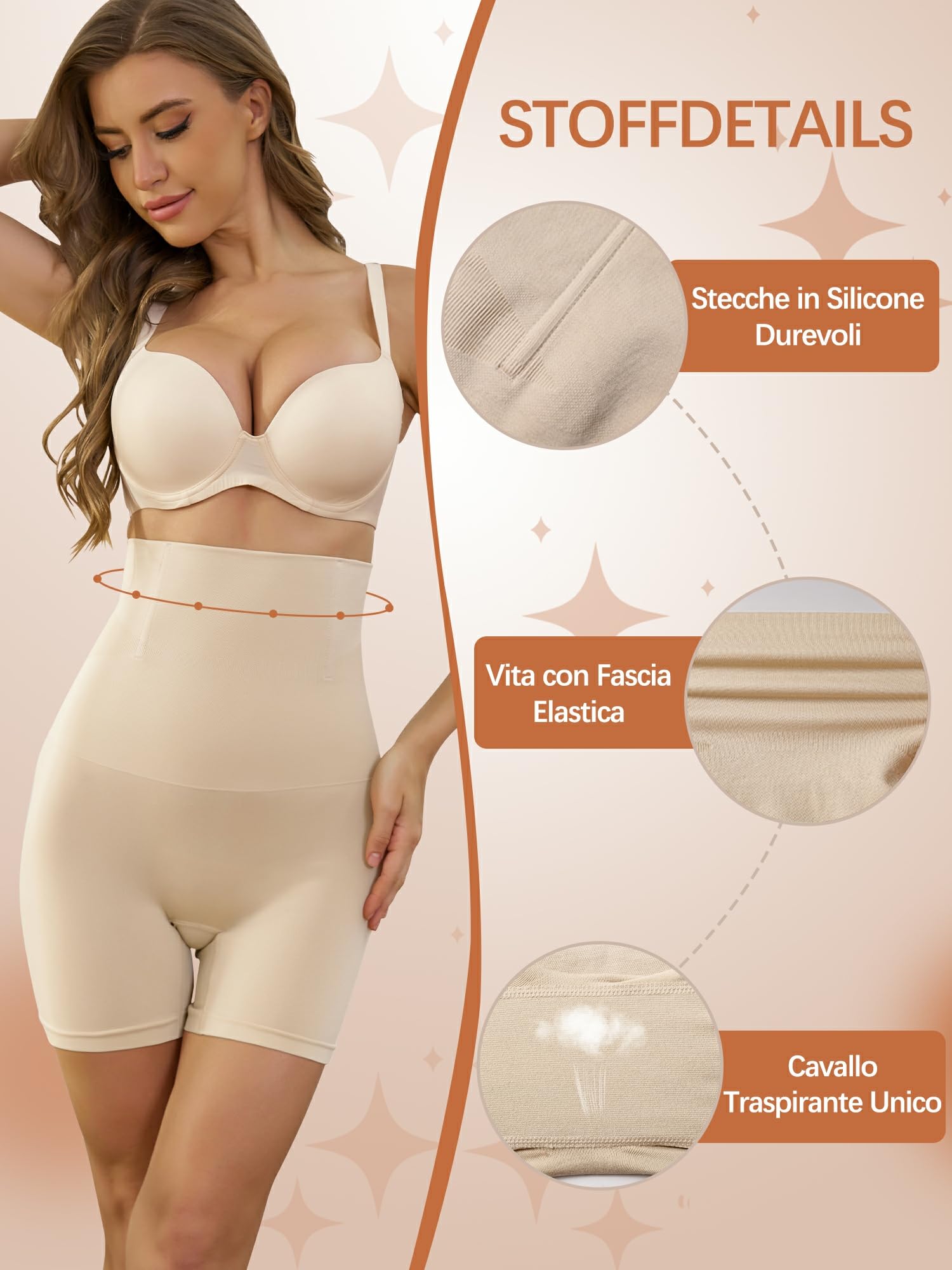 Guaina Contenitiva Donna Pancia Piatta,Pancera Contenitiva Donna a Gamba Lunga,Mutande Contenitive Modellanti – Intimo Push Up Post Parto,Tessuto Elastico e Traspirante