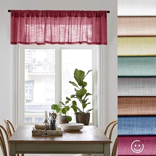 Wide Pocket Curtain Valances Amazon Com
