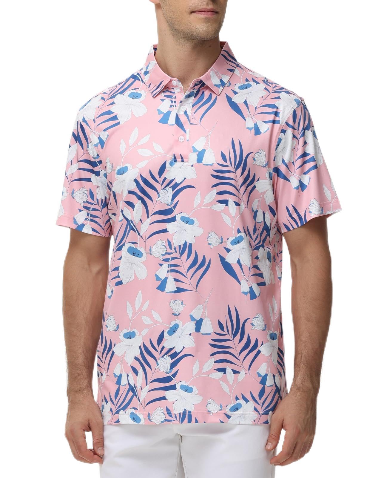 TIHEEN Mens Polo Shirts Short Sleeve,Lightweight Cool Moisture Wicking Performance Golf Polo Shirts for Men