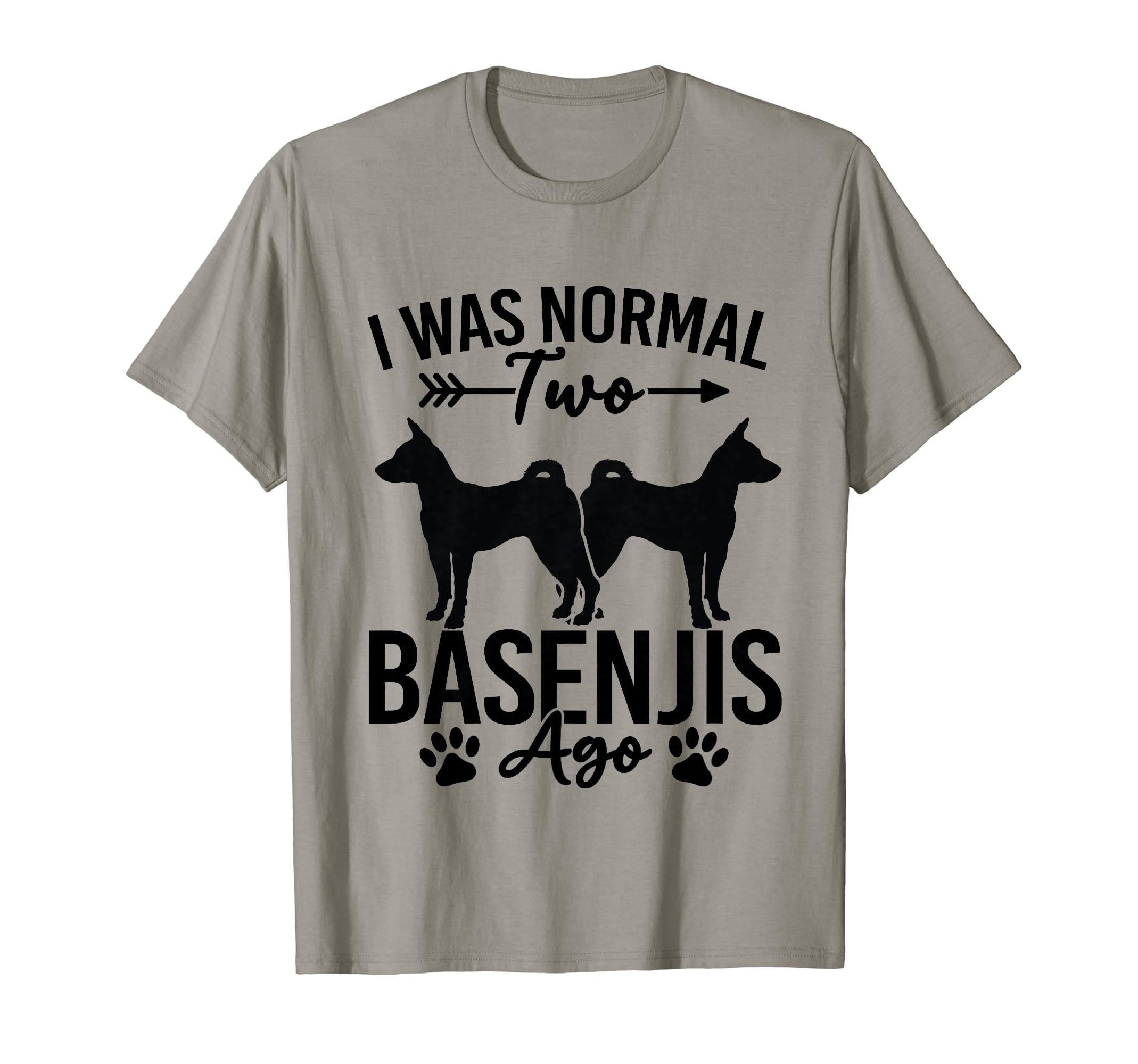 Basenji Dog Lover Owner Men Women GiftsI Was Normal 2 Basenjis Ago Basenji Dog Lover T-Shirt