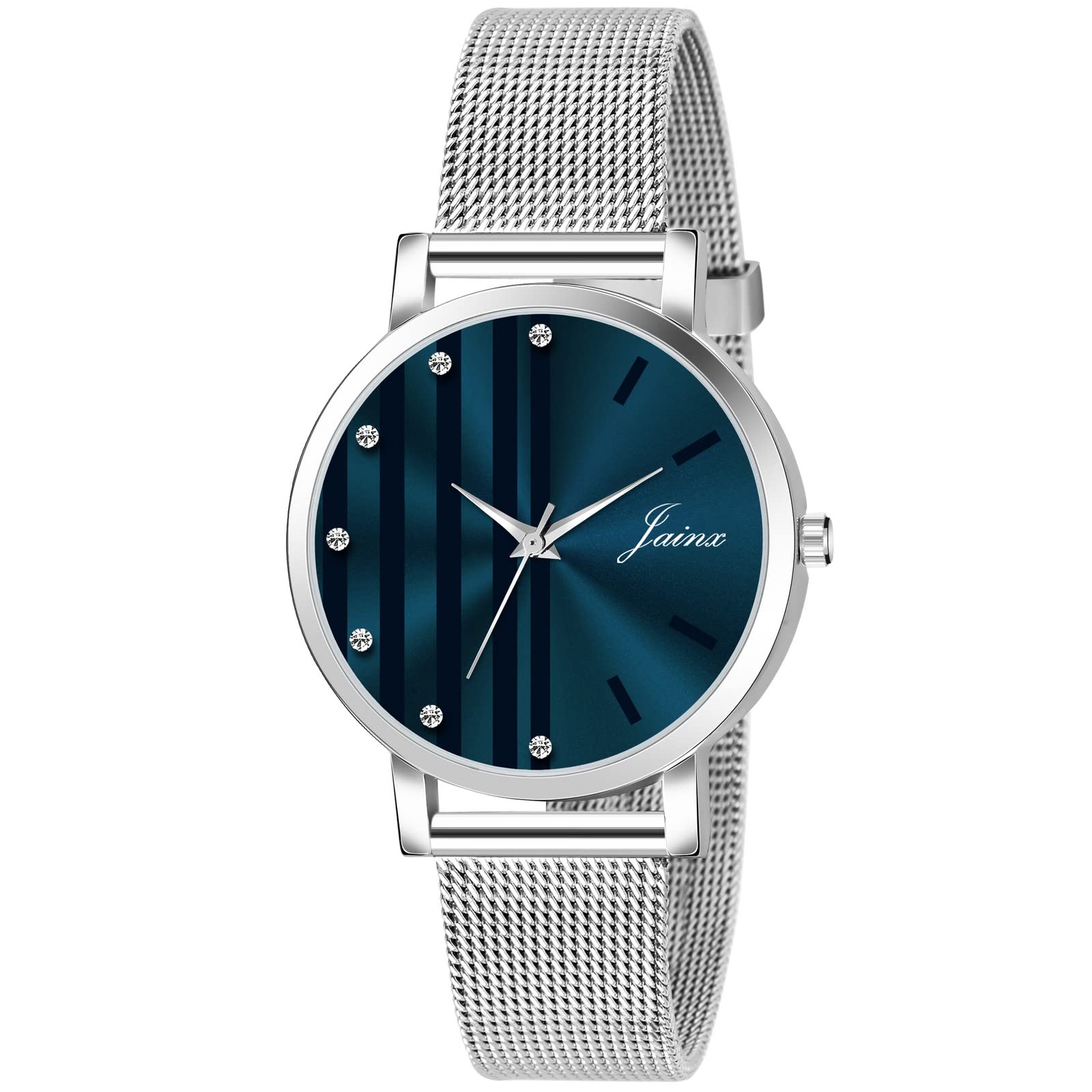 jainx Blue Dial Steel Chain Analog Wrist Watch for Women and Girls - JW688 (B09VC79X89) Amazon Price History, Amazon Price Tracker