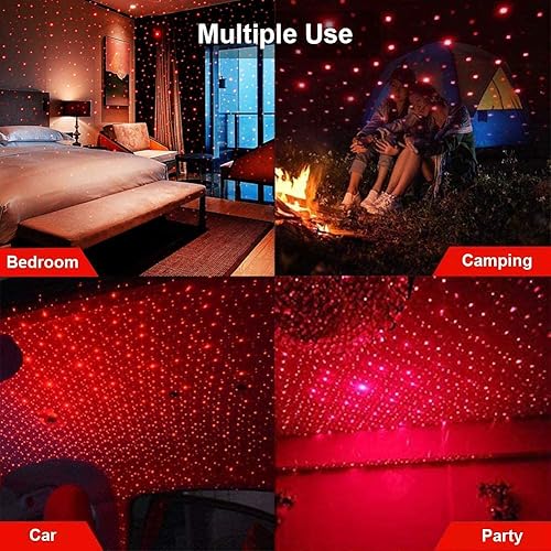 Miniatura 5 de Luz nocturna de estrella USB, luces de estrella para techo de automóvil, proyector de estrella romántica ajustable portátil, decoración de luz