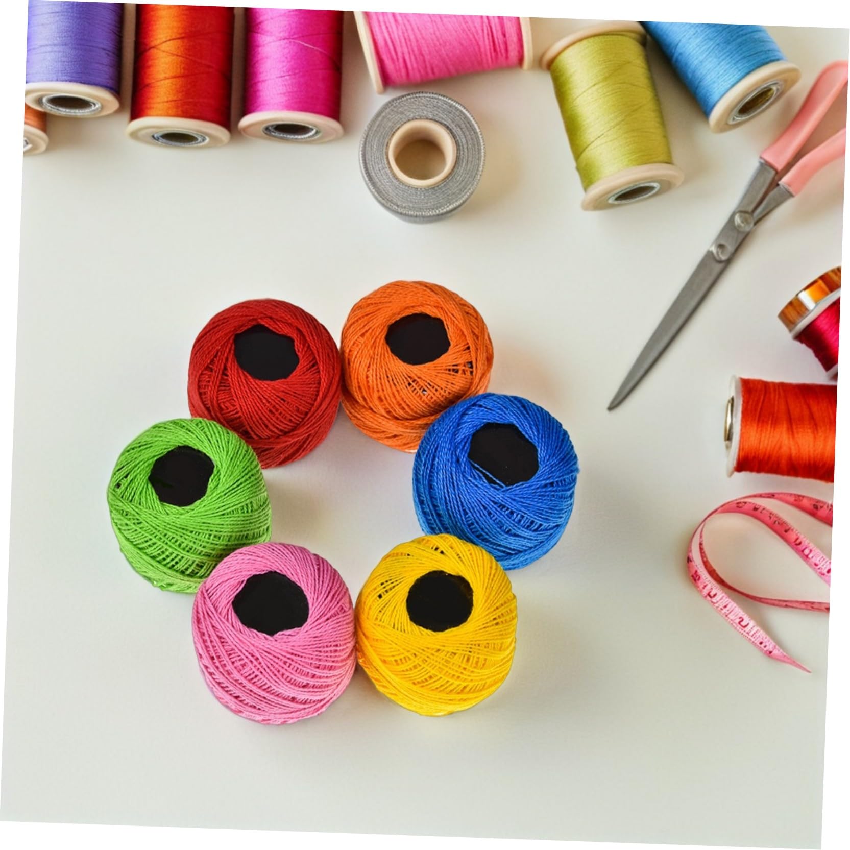 EXCEART Hilo de Bordar Multicolor, 16 Rollos, para Costura y Manualidades
