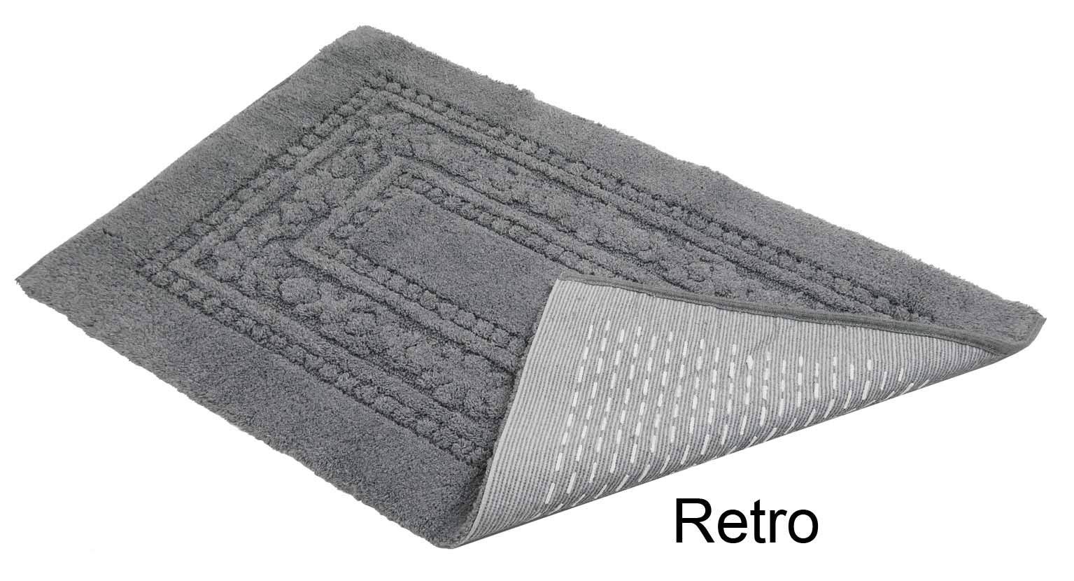 Casatessile Tappeto Bagno Antiscivolo New Romy - Grigio Scuro, 65x130 cm.