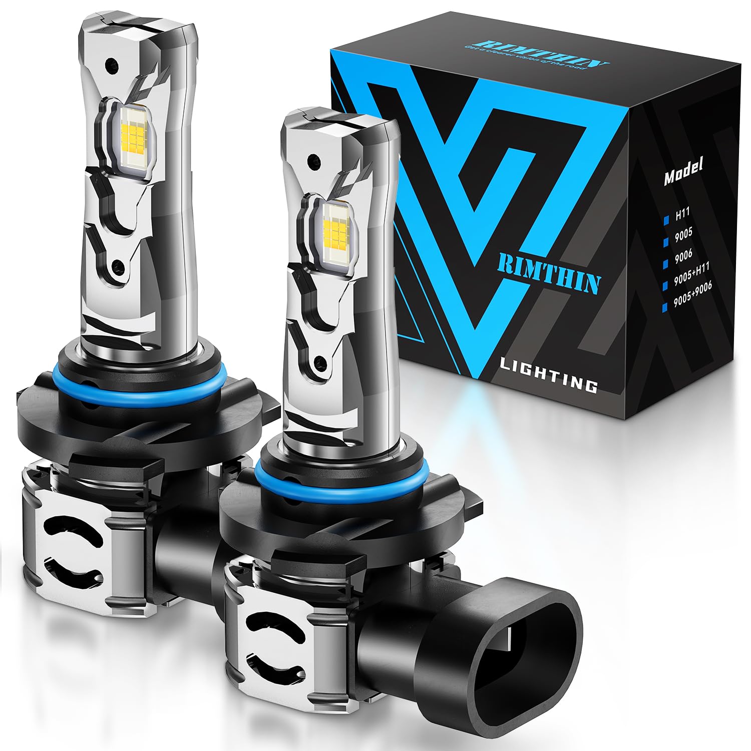 rimthin 9005/HB3 Fog Lights Bulbs, 32,000LM 800% Bright Bulbs, Plug &amp; Play