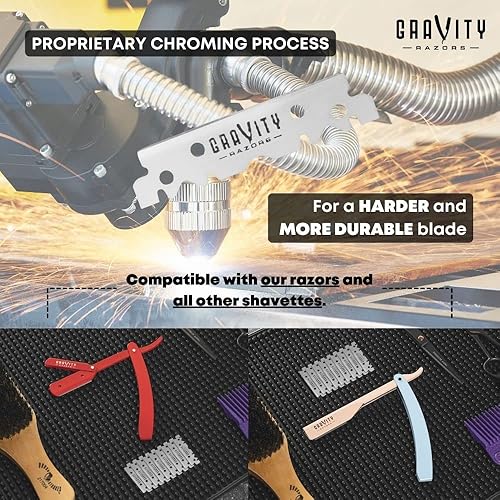 Miniatura 3 de GRAVITY RAZORS - Cuchillas de afeitar de acero sueco para maquinillas de afeitar de seguridad y maquinillas de afeitar de borde recto 100 unidades