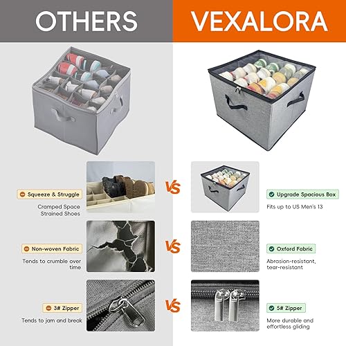 Miniatura 17 de Organizador de Zapatos para Closet, Paquete de 2 Contenedores de Almacenamiento de Zapatos con Cubierta Transparente, Divisores Ajustables que Caben