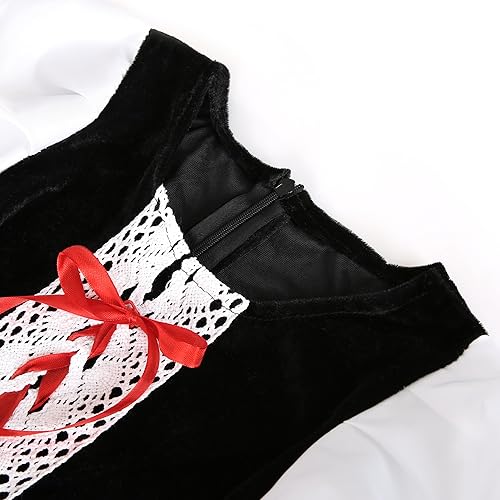 Miniatura 4 de Disfraz de Caperucita Roja para Niñas, Disfraz de Halloween con capa, diadema, bolsa de calabaza