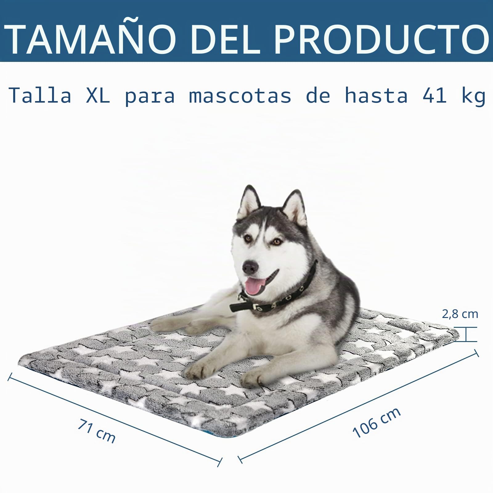 KROSER Cama para Perros Colchoneta Reversible Colchón Mascotas Elegante