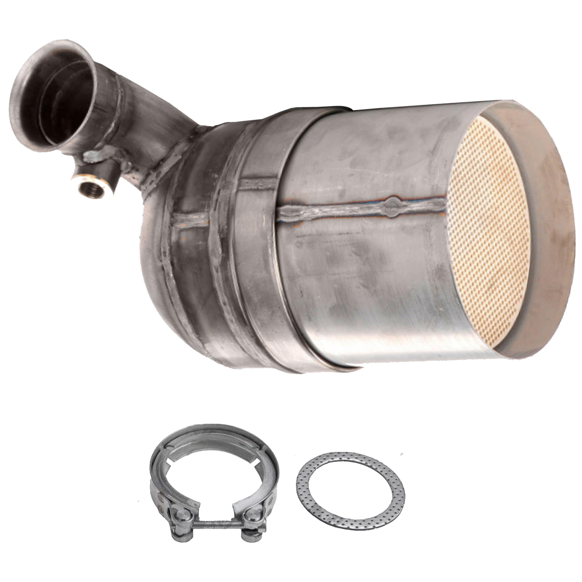Partsline Filtre à Particules (FAP) avec Joint et Collier compatible avec Berlingo, C2, C3, C4, C5, Xsara Picasso, 1007, 206, 207, 3008, 307, 308, 407, 5008, Partner 1.6 HDi - 1731EP 1611322180