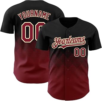 Fanscustom Custom Full Button Baseball Shirts Personalized Sports Fans Jerseys Stitched Name Number Logo Team Uniforms