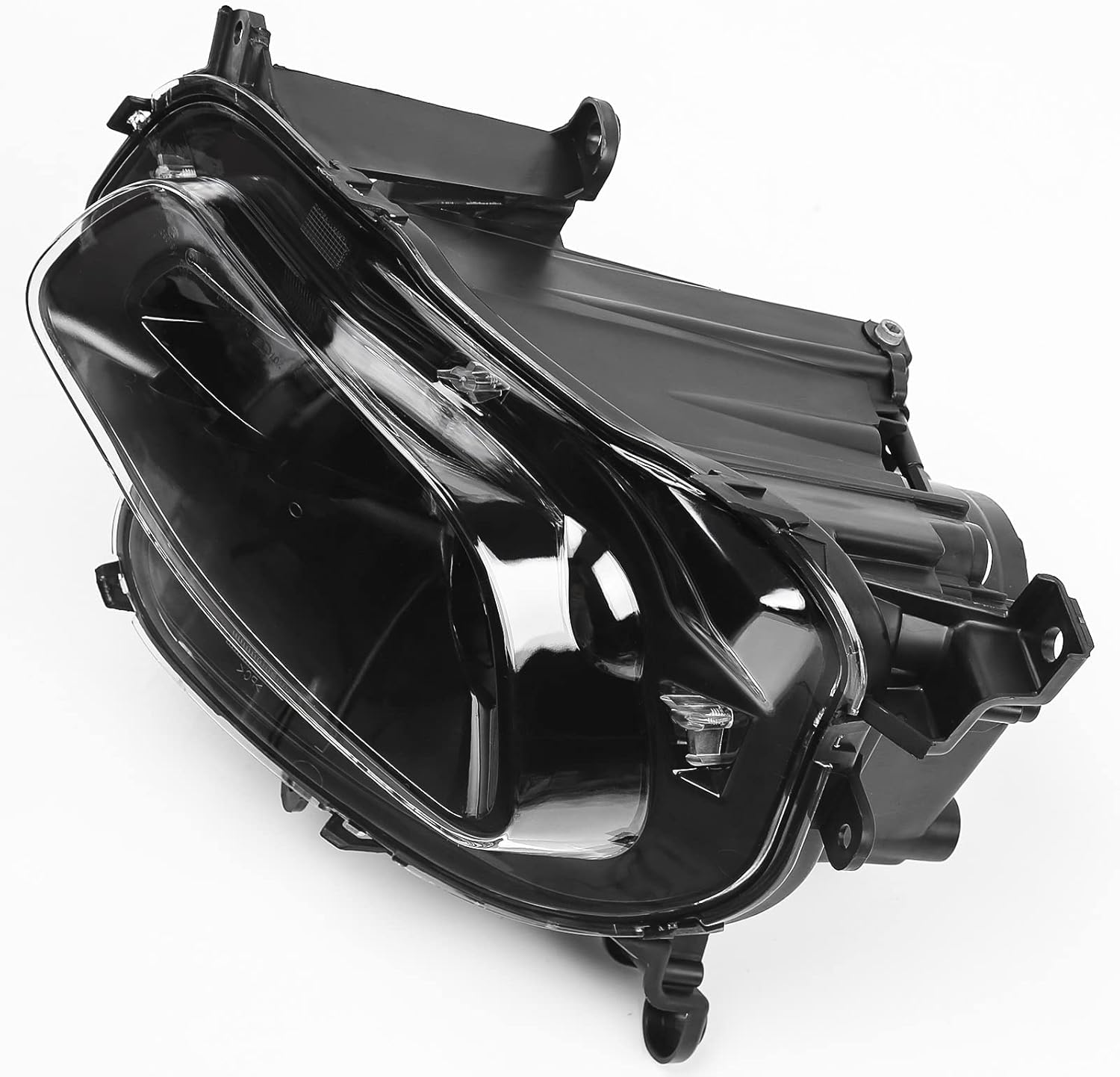 FIONE for Jeep Cherokee Headlights Assembly 2014-2018 Left Driver Side Halogen Black Trim Headlamps 68102847AE CH2502249