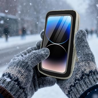 Heated Phone Pouch - Insulated Phone Pouch, Waterproof Thermal Bag, Snowproof Warming Case, USB Powered Protective Sleeve | Fast Heating Cover for Skiing Camping Hiking Outdoor Cold Weather
