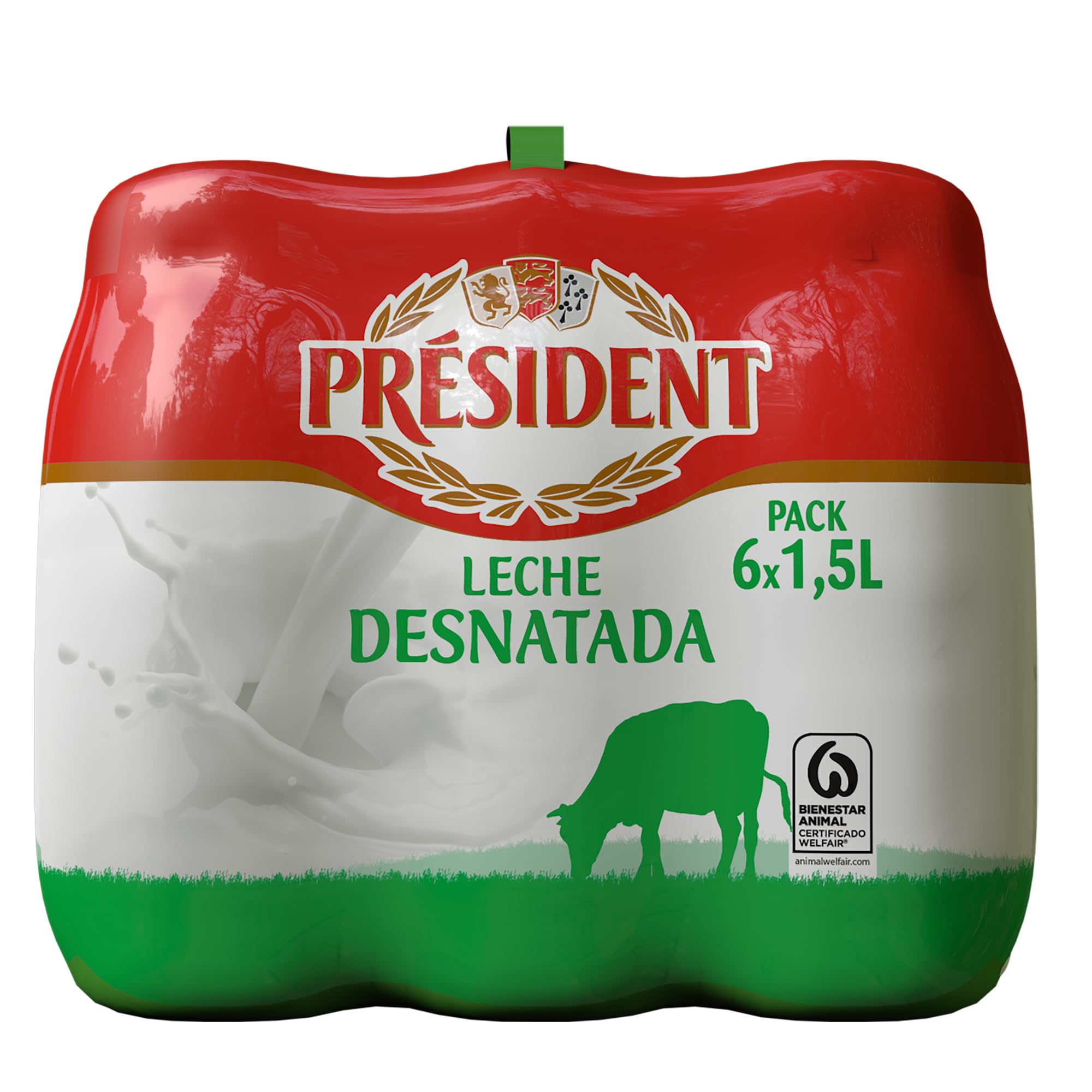 Président Leche Desnatada Bienestar Animal UHT Pack 6 x 1,5L