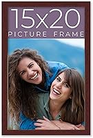 Vista 125 de Marco de fotos de madera maciza marrón de 24 x 24 pulgadas de ancho Profundidad del marco interior de 0.5 pulgadas Marco de fotos tradicional