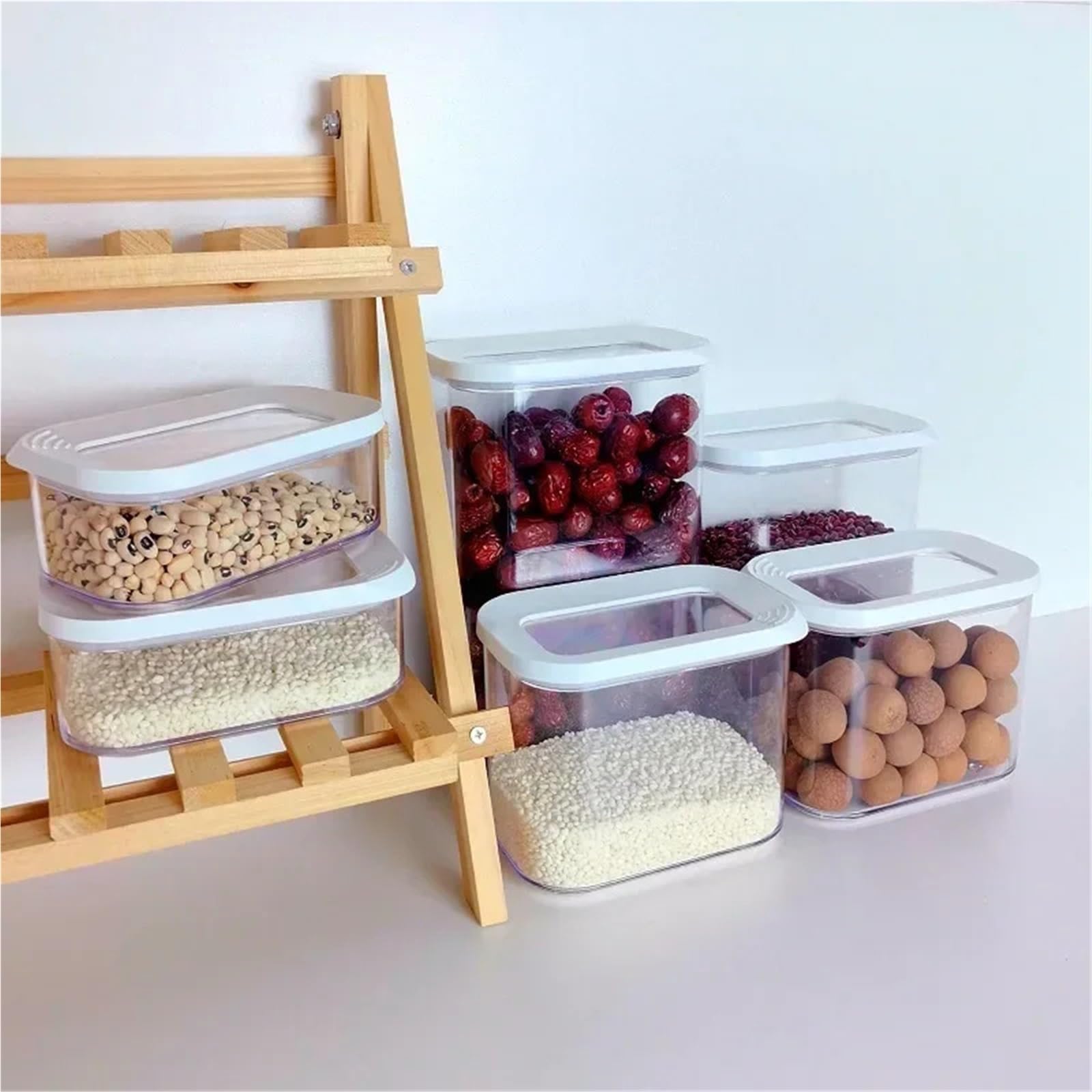 Scatola di immagazzinaggio sigillata in plastica da 3 pezzi Contenitore for alimenti Per Biscotti(2000ml)