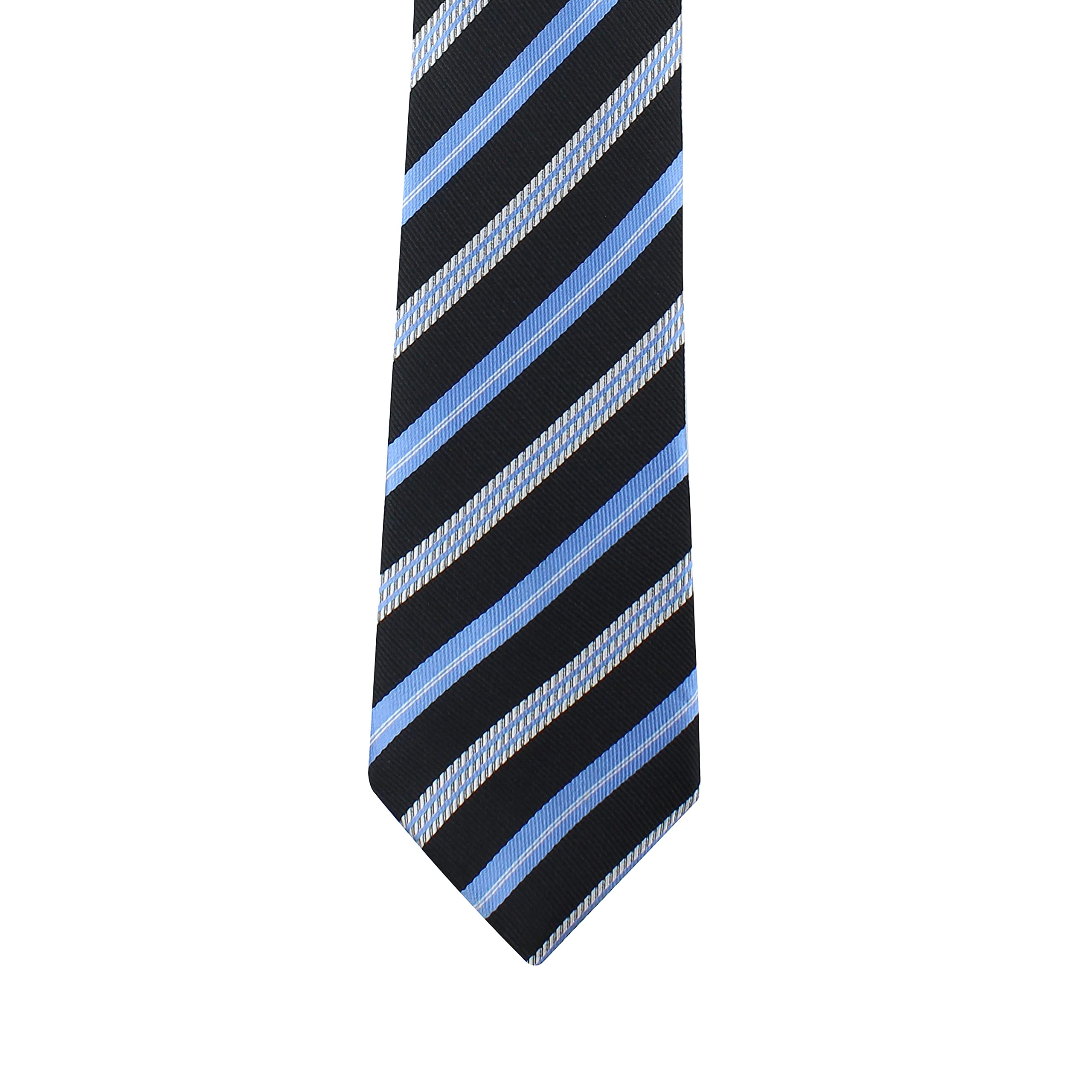 Kavove The Sharp Striped Black Necktie For Men - Image 4 thumbnail