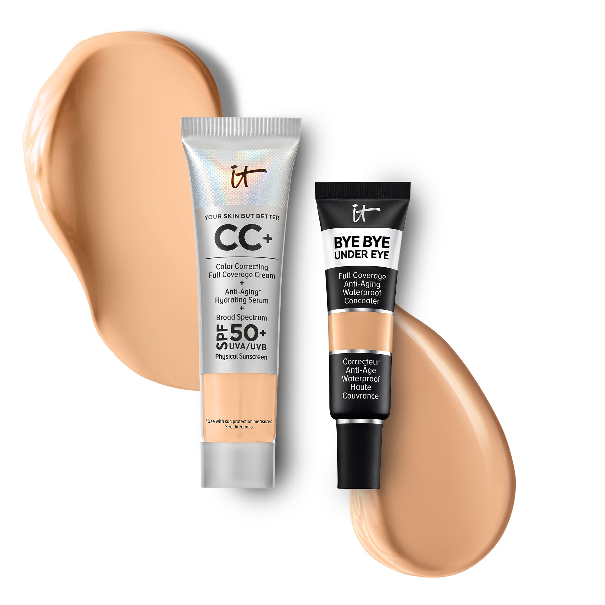 IT Cosmetics Travel CC Cream with SPF 50 Natural Finish Full Coverage Foundation Light Medium - 0 4