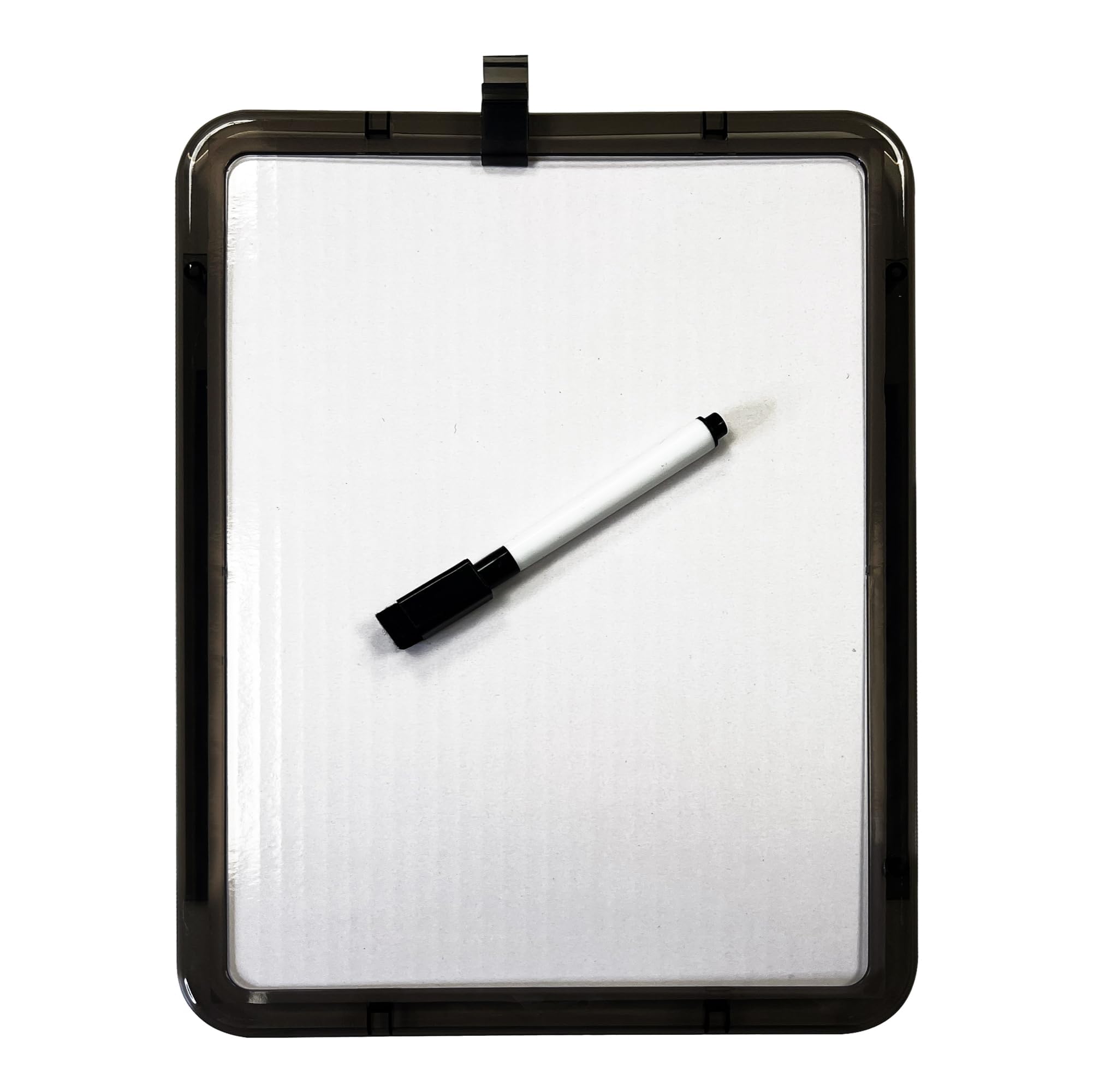 A4 Magnetic Mounting Black Frame Whiteboard with Dry Wipe Eraser Pen - School and Office Supplies, Notice Board