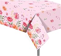 Vista 94 de CC HOME 1 Pack Train Plastic Tablecloth 54 x 87 Inch Long Rectangular Table Cover for Buffet,Birthday Party Holiday Dinner,Picnic or Tablecloth for