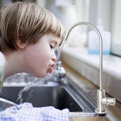 Miniatura 5 de Grifo de filtro de agua, purificador de acero inoxidable para barra de fregadero de cocina, grifo de ósmosis inversa de agua potable, sistema de