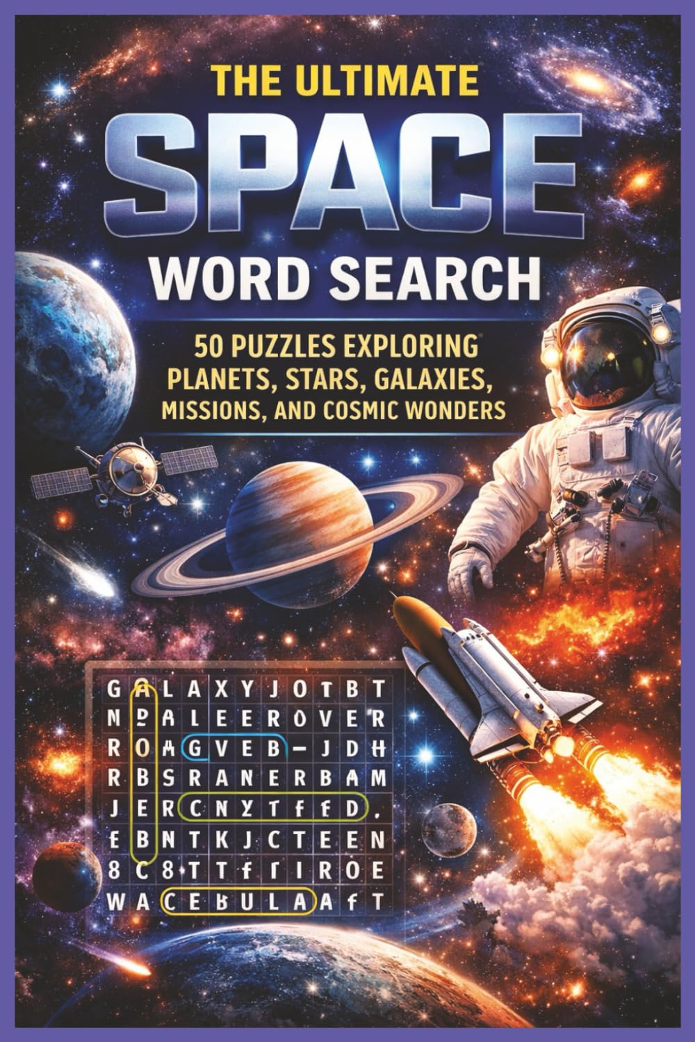 The Ultimate Space Word Search: 50 Puzzles Exploring Planets, Stars, Galaxies, Missions, and Cosmic Wonders (Word Search Puzzle Collection)