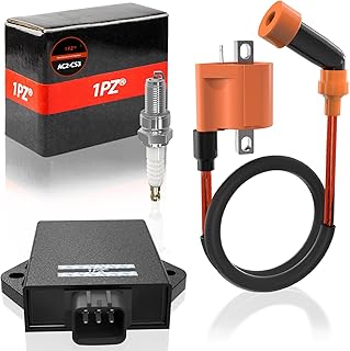 1PZ GCN-6LM Ignition Coil Spark Plug CDI Box Replacement for SUZUKI Quadrunner 250 1988-2002 Quadrunner 4WD 1987-1993 King Quad 300 1995-2002 Compatible with 32900-19B40 32900-19B50 3530-011 3530-024