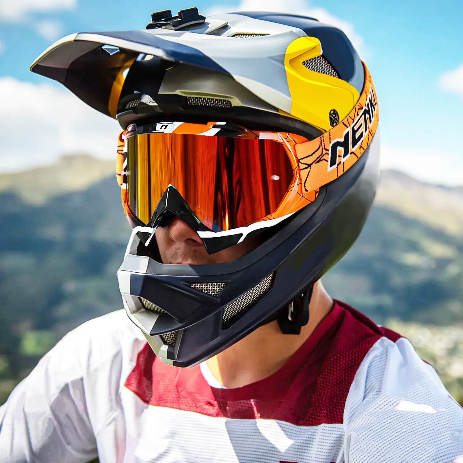Lunettes de Moto cross, Lunettes de Protection Anti-UV, Lunettes de ski pour Activités de plein air, Masque Moto cross confortables