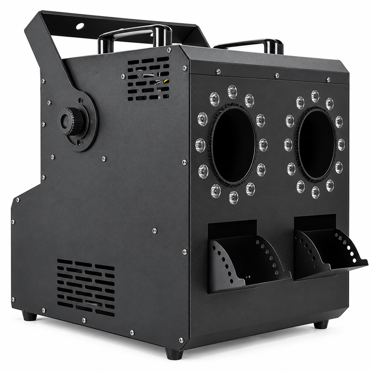 1500W Nebelblasenmaschine mit Doppeldüsen, DMX und RGBW LEDs