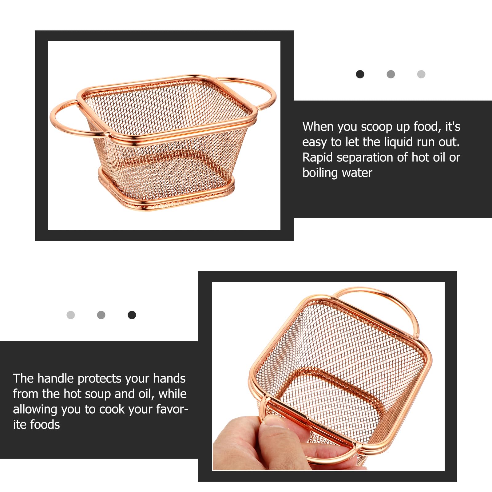 DOITOOL Mini Cestino Per Patatine Fritte In Acciaio Inox Con Carrello – Gioco Del Supermercato Per Bambini, Regalo Creativo, Dimensioni 14.5x10.5x9.5 Cm - 2