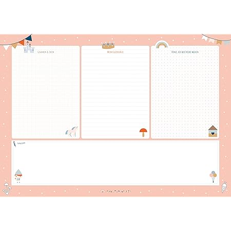 Sonntagskinder Schreibtischunterlage Kinder Mit Viel Platz Zum Schreiben Malen Kritzeln In Din A2 Designed Fur Grundschuler Als Schreibunterlage Malunterlage Hergestellt In Deutschland Rosa Amazon De Burobedarf Schreibwaren