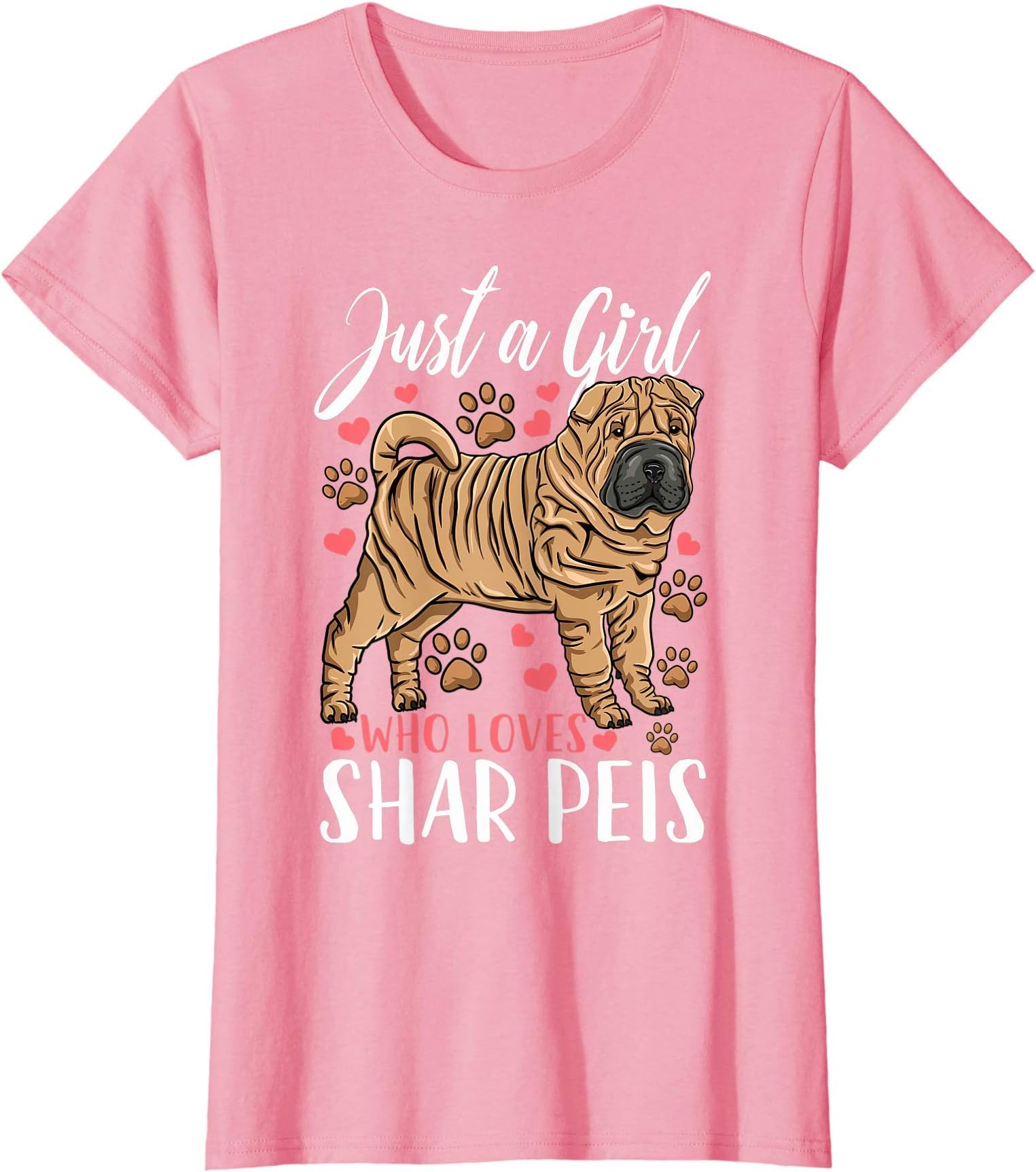 Just A Girl Who Loves Shar PeisShar Pei Just A Girl Who Loves Shar Peis Gift T-Shirt