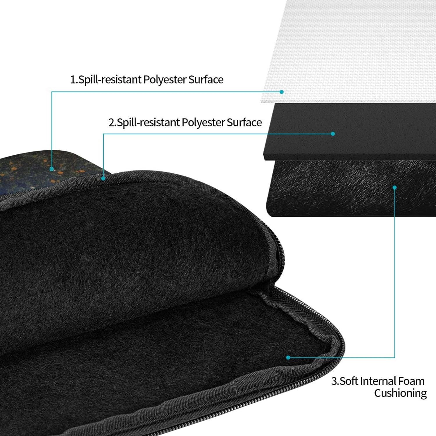 10 Inch Laptop Sleeve Bag Waterproof Shockproof Laptop Case Bag Soccer Sport Computer Skin Bags Lightweight Tablet Carrying Case image 3