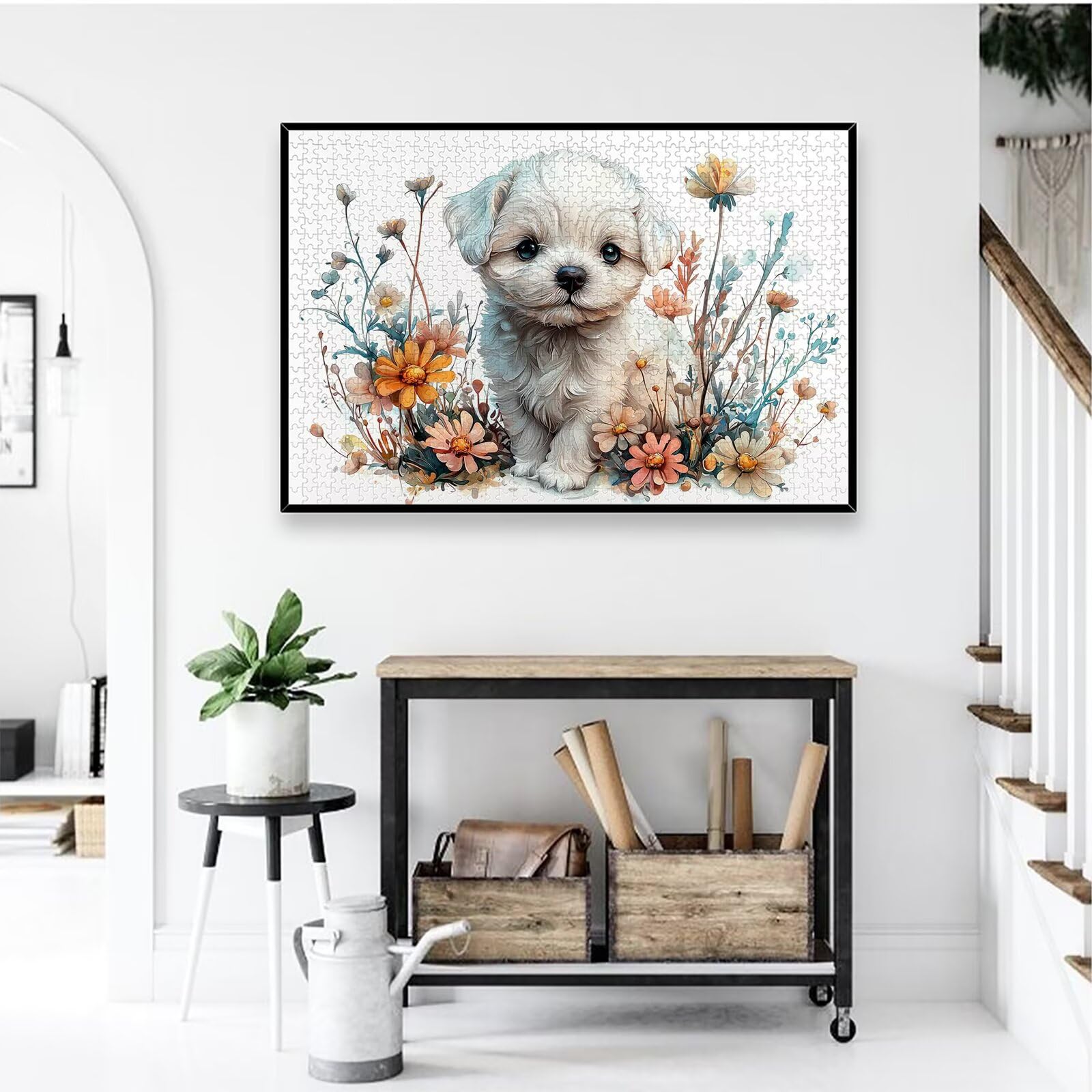 Puzzle dla dorosłych 1500, puzzle kwiatowe dla dorosłych, puzzle dla psów z wykwintnym pudełkiem do pakowania, niemożliwe drewniane puzzle do wystroju pokoju, prezenty dla kobiet, prezenty dla