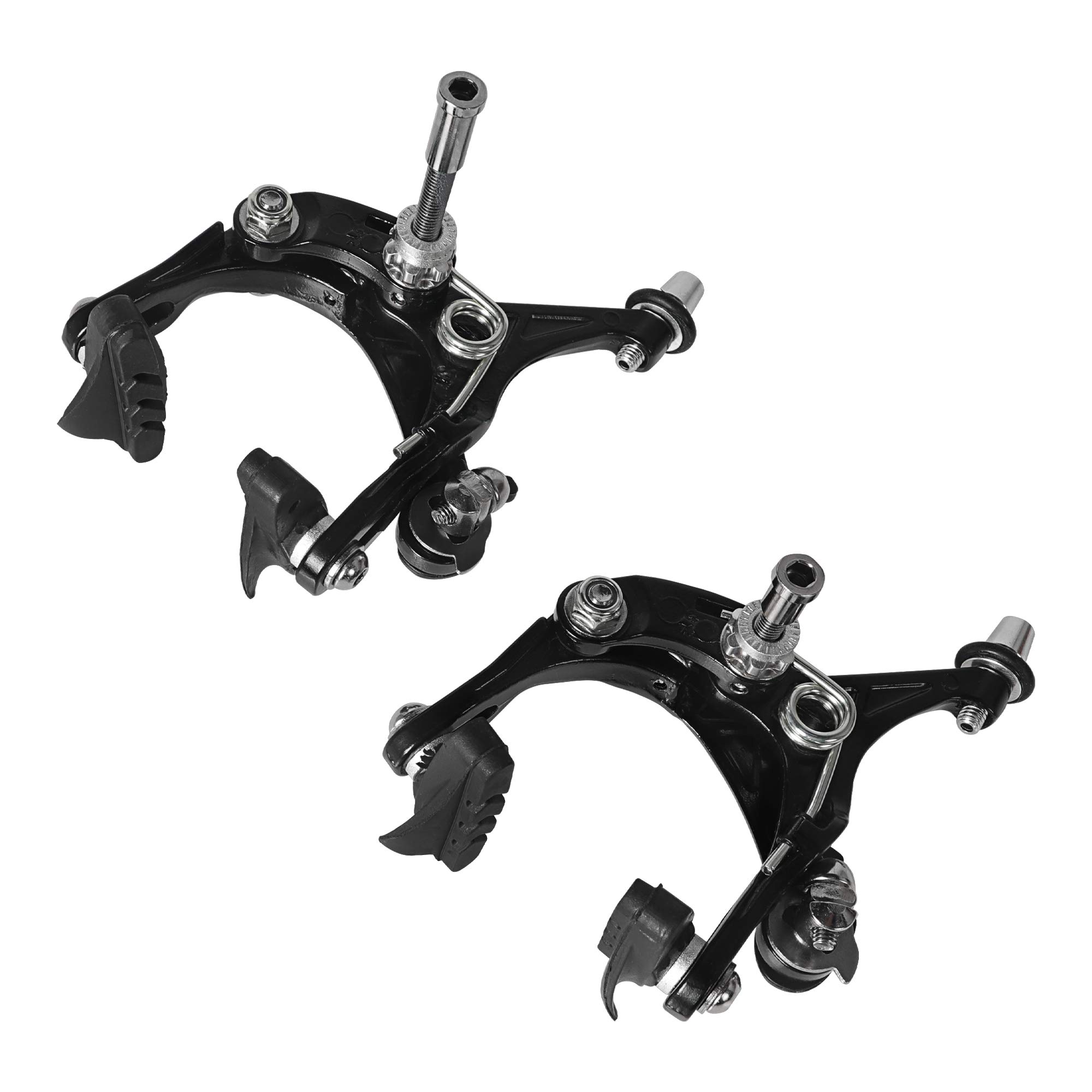 1 Paire D'étriers De Frein à Bras Long Double Pivot Pour Vélo En Alliage D' Aluminium C Pour Vélo De Route, Roue Avant Et Arrière, Noir
