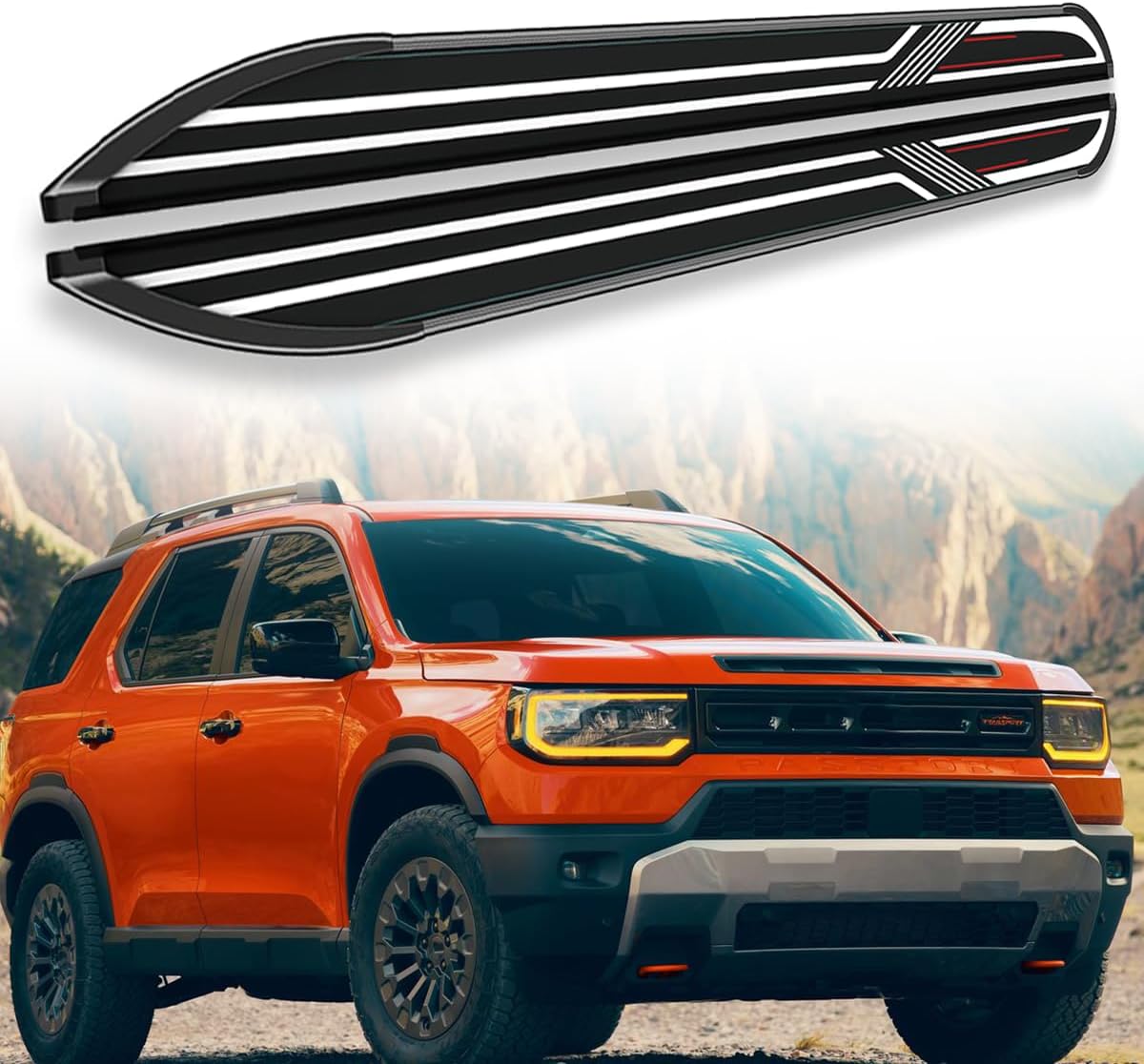 2Pcs Running Board Side Step Pedals Nerf Bar Fits for Honda Passport 2026