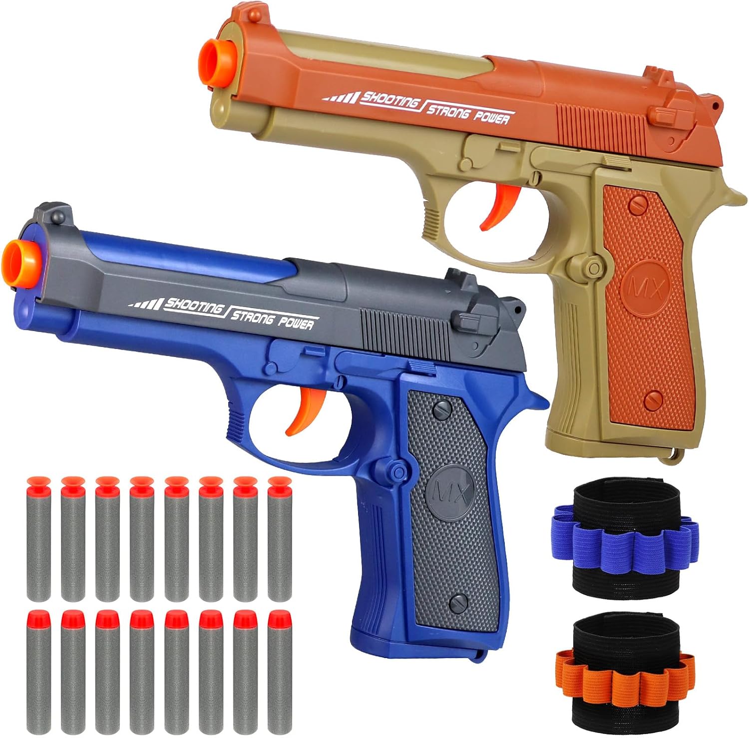 Kids Foam Dart Blaster Toy Gun with 16 Darts and 2 Wristband