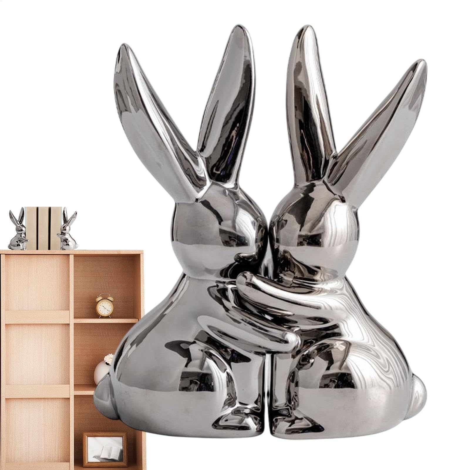 Bouchon de livre lapin en céramique pour ranger un bureau d'adulte